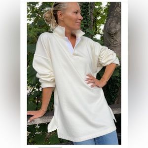 Sloppy Joe Collar 02 Sweatshirt in Warm White